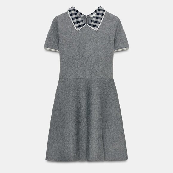 Contrast Collar Dress - Picture 1 of 3